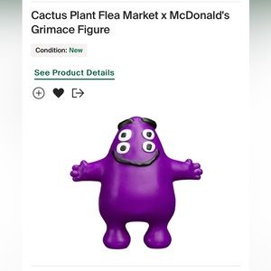 Cactus plant Flea Market McDonald’s Grimace Figure